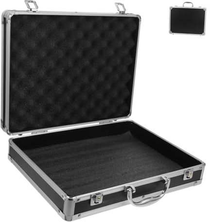 Homoyoyo Aluminiumlegierung Werkzeugkoffer Hartschalen Aktentasche Portable Stoßfeste Dokumentenbox Für Profi Heimwerker Robuster Transportkoffer Mit Schützender Oberfläche