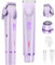 Rasoir électrique 2 en 1, rasoir à double tête, rasoir électrique pour la zone intime de la femme, rasoir électrique étanche violet pour les parties intimes de la femme