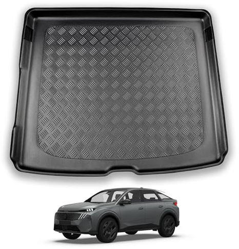 NOMAD Boot Liner Mat for Peugeot 3008 2024+ [Upper boot floor] | Tailored PE Car Boot Protector Tray, Waterproof Raised Edge Trunk Mat, Easy Clean Cargo Floor Liner