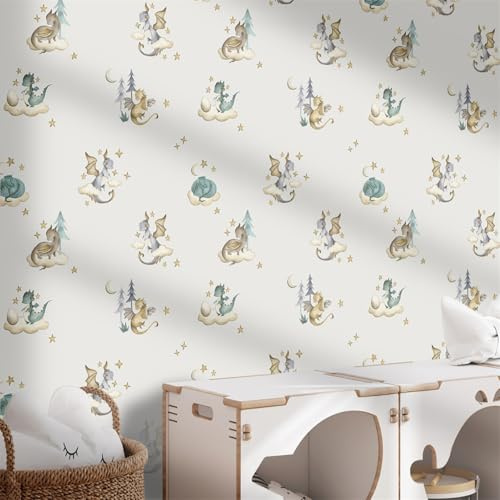 Sticky Back Plastic Yellow Stars Clouds Wallpaper Peel and Stick Worktop Vinyl Covering Kitchen Bathroom Bedroom Furniture Art Deco Self Adhesive Wallpaper 38.6x320.6 cm