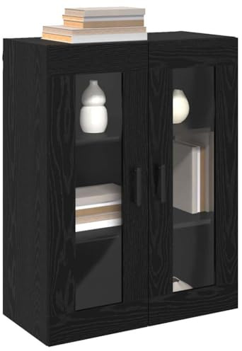 vidaXL Sideboard Black Oak 69.5 x 34 x 90 cm Engineered Wood, Living Room, Modern Rectangular Sideboard Furniture, Durable Household Storage, Practical Organizing Solution, Minimalist Design