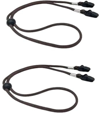 Wpppan 2Pcs Coffee Hat Chin Cord, Adjustable Hat Strap Clips Windproof Lanyard on Bag Holder for Travel Keeper Men's Cowboy Hats