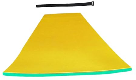 Amagogo Tapis flottant pour piscine, couverture aquatique en mousse haute densité, matelas de détente pour jeux et fêtes au lac ou en extérieur, Jaune Vert