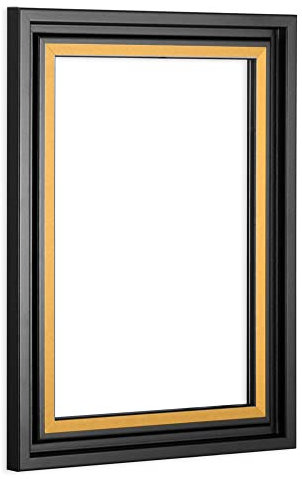 Bildershop-24 Schattenfugenrahmen Gladi10 zum Einrahmen von Acrylglas, Glas, Alu-Dibond, Forex Bildträgern Neu mit 0.5cm Schattenfuge Gladi10 50x150cm Schwarz (matt)