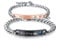 Cupimatch 2pcs King Queen Bracelets, Stainless Steel Loving Bangle Bracelet with Engraved His Queen Her King for Lover Ladies Mens, Rose Gold Silver Black (Black) … for Fathers Day