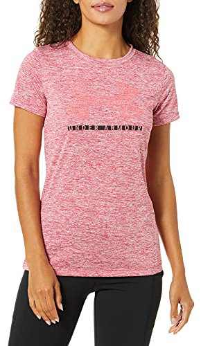 Under Armour Tech T-Shirt à Manches Courtes pour Homme Motif torsadé, Homme, Manches Courtes, 1331803, Impulse Rose (671) / Noir, XS