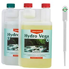 Weedness Canna Hydro Vega A&B 10 Liter - Wachstumsphase Hydrokultur Dünger Hydrokulturdünger Bewässerung Flüssigdünger Organisch Grow Bio Naturdünger