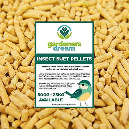 GardenersDream Insect Suet Pellets | Garden Wild Bird Food Mix | Balanced and Healthy Feed Mixture | Nutritious Insect Flavoured Pellet | Contains Tasty High Energy Vitamins and Minerals (2.5kg)