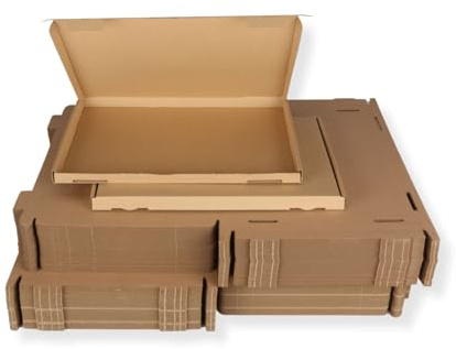 100 St. Großbriefkarton 350 x 250 x 20 mm DIN A4 braun Warenpost, Faltkarton, Warensendungskarton, Maxibrief