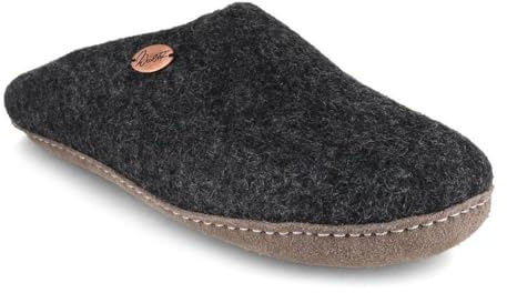 WoolFit Tibet offene Filzpantoffeln ohne Fersenrand zum schnellen Rein- und Rausschlüpfen, Gr. 35-48