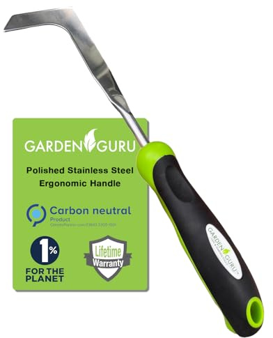 Garden Guru Patio Crack Weeder Tool with Ergonomic Handle – Stainless Steel Weed Puller for Patio Sidewalk Driveway Cracks | Rust Resistant