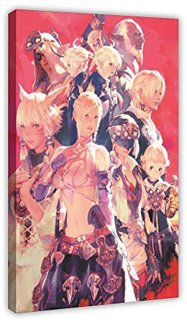 Game Final Fantasy XIV Online Shadowbringers 2 Leinwand-Poster, Wandkunst, Dekor, Bild, Gemälde für Wohnzimmer, Schlafzimmer, Dekoration, 30 x 45 cm, Rahmen