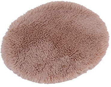 CB Home & Style Kunstfell Dekofell Teppich rosa grau Taupe Creme Sitzkissen Lammfellimitat Felloptik Verschiedene Größen (Taupe, 38 cm rund)