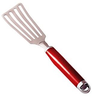 KitchenAid Flex Turner, Stainless Steel Slotted Fish Slice, Empire Red
