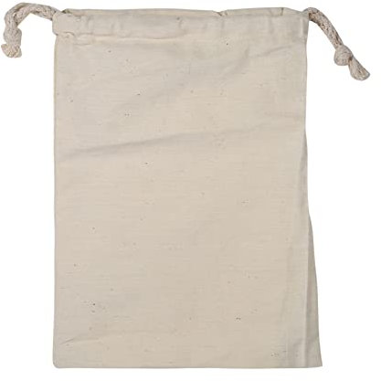 Tyenaza Bolsas de Cordón de Algodón, Bolsas de Lona de Algodón con Cordon para la Colada, Almacenamiento Sencillo para el Hogar Bolsa de Viaje, para Colegio, Hogar(15 x 20 cm)