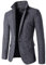 Jacke Herren Winter Mode Spleißen Bronzierender Druck Herren Anzug Modern Basic Slim Fit Revers Herren Langarm Urban Business Abendessen Herren Mantel J-Grey XL