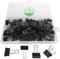 FZGUSYAF 80 Pezzi Molle Fermacarte 15MM Nero Clip