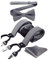 HISDERN Hosenträger Herren Hahnentritt Fliege Hosenträger und Einstecktuch Herren Set 3.5CM Breit Klassische Verstellbar Y Form Elastisch Mit 6 Extra Stark Clips Hochzeit Braces