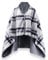 beifon Poncho Winter Warm Damen Decke Flanell Fleece Poncho Cape Weiche Dicke Winter Warm Wrap Poncho Open Front Cape Büro Zuhause für Frauen Mädchen Kinder (Grau+Weiß)