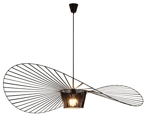 CHNB® Vertigo Lampe Schwarz 140CM Modern Vintage Pendelleuchte Hängend Hängelampe Geeignet FüR Esstisch Wohnzimmer Schlafzimmer Kronleuchter Lampen (Φ 140 CM)