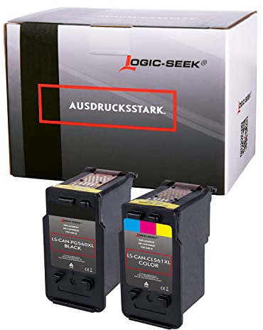 Logic-Seek PG-560 XL CL-561 XL Tintenpatronen Multipack kompatibel für Canon Pixma TS5350 TS5351 TS5352 TS5353 TS7450 TS7451 (BK+Col. 2er-Pack)