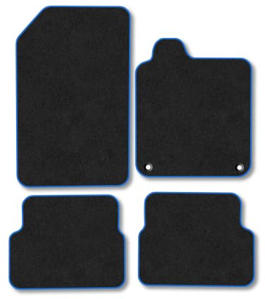 Renault Laguna (2007-2015) Carpet Car Mats | Blue Edge Trim Tailored Fit Floor Mats Full Coverage Protection Accessories Easy Clean Anti Slip Made in the UK
