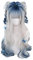 PSTOYS Perücke Tägliche Perücken Party Perücken 24/60 cm Synthetische Langhaarperücke Blauer Farbverlauf Weißer Farbverlauf Blau Schönheit Japanisches Mädchen Cosplay Perücke Perücke Damen