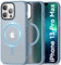 Mootobo Super Magnetic Designed for iPhone 13 Pro Max Case,Supprot MagSafe Accessories, Smooth Back Grippy Edge Military Grade Protective Slim Case for iPhone 13 Pro Max 6.7 inch - Blue
