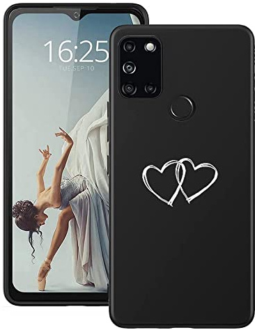 EuoDuo Kompatibel mit Wiko View 5 Plus/View 5 Hülle Schutzhülle Süßes Muster Motiv Handyhülle Weiche TPU Stoßfest Telefon Silikon Mädchen Case Cover - Herz zu Herz