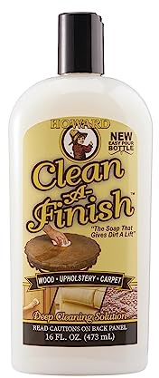 HOWARD Clean-A-Finish Wood Cleaner and Upholstery Cleaner for Furniture, Carpet Cleaning, Pour Bottle, 16 oz