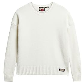 Superdry Women's Plain Jersey T-Shirt, Ecru, 16 (XL)