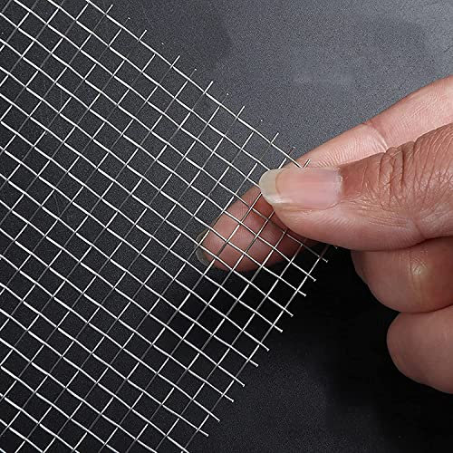 EKSED 304 Stainless Steel Woven Wire, 6 Mesh 60 Mesh Metal Security Guard Screen, for Fence Mesh, Window Screens Net, Bbq Wire Mesh