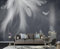 Fototapete 3D Tapete Schwarz-Weiße Graue Feder Tapeten Vliestapete Wandbilder XXL Wanddeko Wandtapete -319068 430x300cm