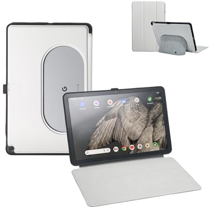 Penoval Google Pixel Tablet Case 11 inch (2023), Silicone Cover Case, Adjustable Viewing Angle, Easy Carry-on, Protective Cover Compatible with Charging Speaker Dock (grey)