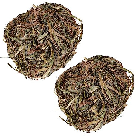 minkissy 2Pcs rabbit grass ball rabbit activity toy cleaning toy bunny grinding bunny rolling bunny grass toys hamster bite toy pet snacks pet toys bunny grass treat pet supplies chinchilla