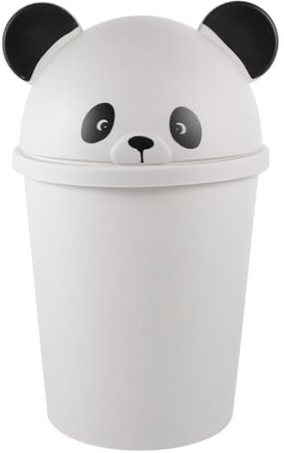 AOKWAWALIY Panda-mülleimer Toilettenmülleimer Papierkorb Desktop-mülleimer Mülleimer Im Schreibtisch Kleiner Mülleimer Abfalleimer Am Bett Lustiger Mülleimer Tier Büro Plastik Vorratsbehälter
