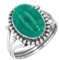 Jeweloporium Grün Real Russischer Amazonit 925 Silber Ringe für Damen Edelstein viktorianisch Silber Ringe Größe 64(20.4) Halloween Geschenk Handgefertigt Schmuck