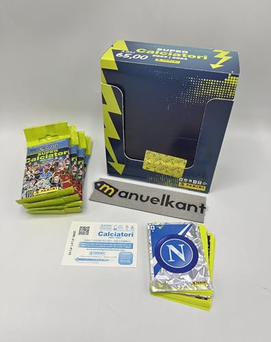 manuelkant Calciatori Panini 2023 24 2024 Figurine - Super Scatola da 12 Fatpack Slogan Azzurro