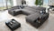 All4All Ecksofa Melani IV Mini 335x205x170cm- Schlaffunktion - Bettkasten - U-Form - Couch - Eckcouch - Schlafsofa - Wohnlandschaft - Sofa - Polstersofa - Freya 210.23+Tauro8207 - Seite Rechts - 26