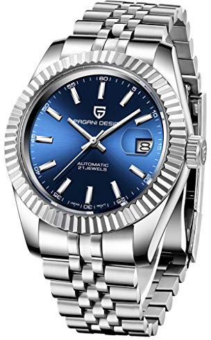 Pagani Design Luxus Herren Mechanische Automatikuhr Japan NH35 Uhrwerk Edelstahl AR Synthetischer Saphir 100m Wasserdicht Elegant Kleid Sport Uhr Datum