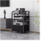 audio rack hifi regal Audio-Rack-Schubladenteiler auf Rollen – Medienregal aus Metall mit höhenverstellbarer Halterung – schwarzes Eck-Unterhaltungsregal, Aufbewahrungsständer für Schlafzimmer ( Color
