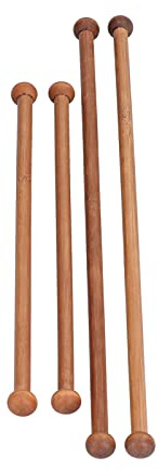 ZPSHYD Holzstäbchen Holz Hängestangen 4 Pack, Runde Sandelholz Dübel zum Aufhängen, Holzstiftstäbe für Dekoration, 40 cm lang