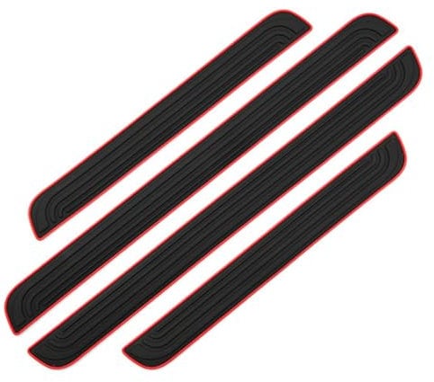 VTEQIOPF 4pcs Door Sill Plate Protectors, For BMW 5-Series Door Entry Guards Sill Scuff Cover Panel Step Protector