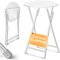 KESSER® Stehtisch Bistrotisch mit PVC-Platte | Wetterbeständiger Klapptisch | 60cm / 110cm | Partytisch Tisch rutschfest | In- & Outdoor | Hochzeit Empfangstisch | 4 Standfüße pulverbeschichtet