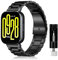 SeNool Strap for Xiaomi Redmi Watch 5 Active/Redmi Watch 5 Lite, Metal Stainless Adjustable Replacement Smart Watch Strap Band for Xiaomi Redmi Watch 5 Active/Redmi Watch 5 Lite - Black
