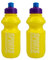 HOMESHOPA 2 Pack 350ml Yellow Kids Plastic Sports Water Bottle, BPA-Free, Spill Proof - Leakproof Spout, Reusable Children's Toddler Sports Bottle for School, Outdoor & Travel