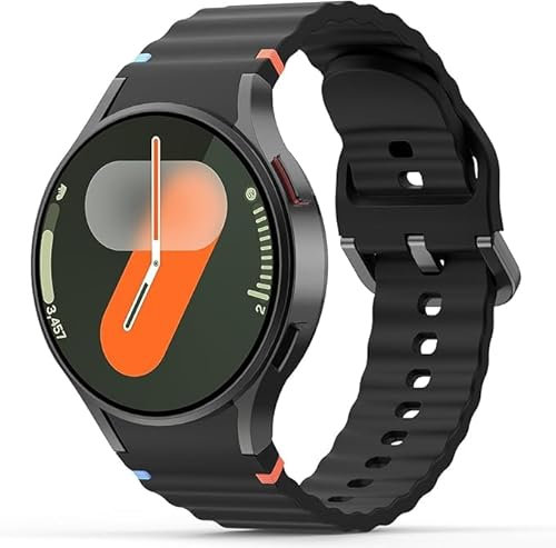 20mm Sportarmband Kompatibel mit Samsung Galaxy Watch 7 Armband 40mm 44mm,Sport Silikon für Galaxy 6/5/4/FE 40mm 44mm/6 Classic 47mm 43mm/4 Classic 42mm 46mm/ 5 Pro 45mm Damen Herren