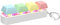 Bettinay Keyboard Fidget Toy with Led Light, 4 Colors Clicky Fidget Keychain for Anxiety Stress Relief (Blue Green Yellow Pink)