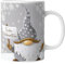 Moderne Weihnachtstasse personalisiert mit Namen | Tasse zu Weihnachten Keramik Kaffeetasse Weihnachtsmotiv Nikolaus Geschenk für Kinder Wichtel | mug-xmasZ-4