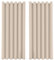 BedLooms Blackout Eyelet Curtains for Living Room Thermal Insulated Cream Curtains Energy Efficient 2 Panels Each Wide 46x54 Inch Drop with 2 Tie Backs